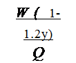 Подпись: W( 1-1.2у) Q 