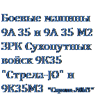 Подпись: Боевые машины 9А 35 и 9А 35 М2 ЗРК Сухопутных войск 9К35 "Стрела-JO" и 9K35M3 "Стрела-J0M3"