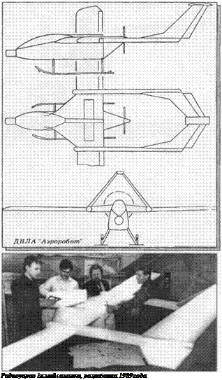 Подпись: Радиоуправ іясмий самолет, разработка 1989 года 