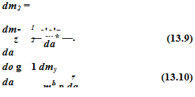 Подпись: dm2 = dm- 1 е'о'в — m* —. 2 da (13.9) z da do g 1 dmy da z тЬ в da (13.10) 