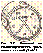 Подпись: Рис. 3.15. Внешний вид комбинированного указа-теля скорости КУС-1200 