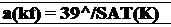 Подпись: a(kt) = 39^/SAT(K)