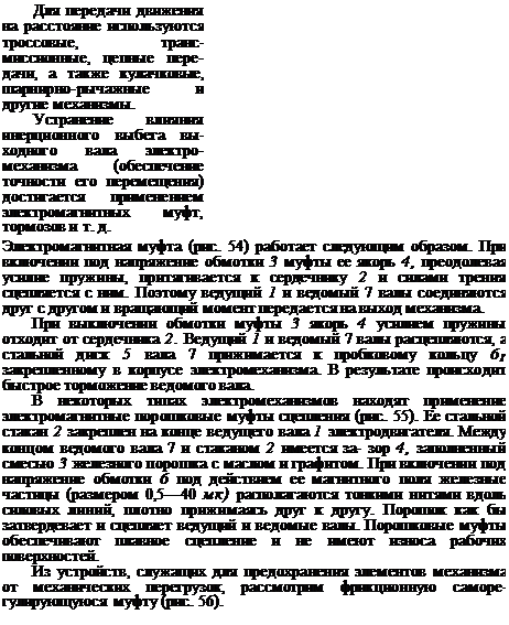 Элементы электропривода и их основные характеристики